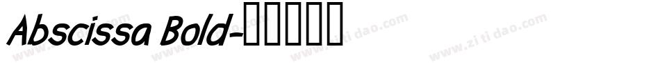Abscissa Bold字体转换